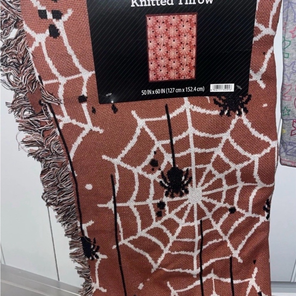 Spider Web Knitted Throw